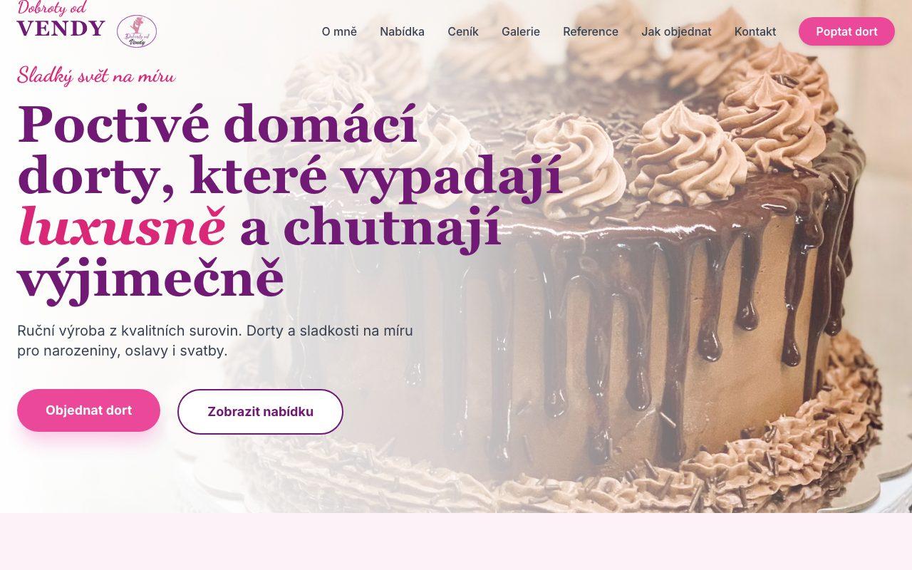 Náhled webu Dobroty od Vendy